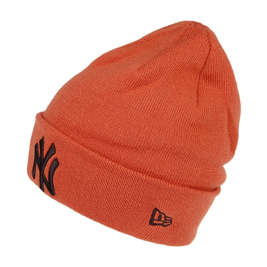 New Era Cuff Knit New York Yankees Beanie Mütze MLB League Essential - Rostrot