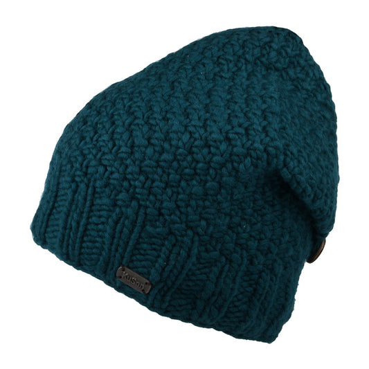 Kusan Button Down Beanie Mütze - Petrol