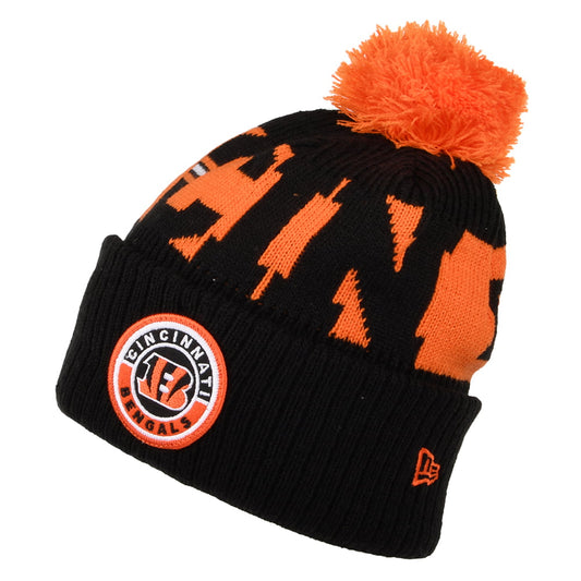 New Era Cincinnati Bengals Bommelmütze NFL On Field Sport Knit - Schwarz-Orange