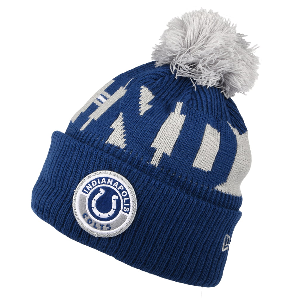 New Era Indianapolis Colts Bommelmütze NFL On Field Sport Knit - Blau-Grau