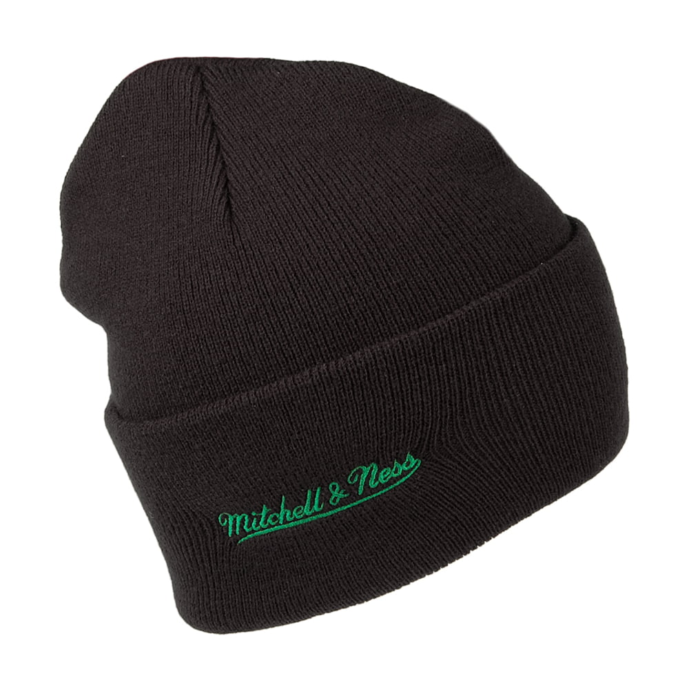 Mitchell & Ness Boston Celtics Beanie Mütze NBA Team Logo Cuff Knit - Schwarz