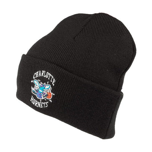 Mitchell & Ness Charlotte Hornets Beanie Mütze NBA Team Logo Cuff Knit - Schwarz