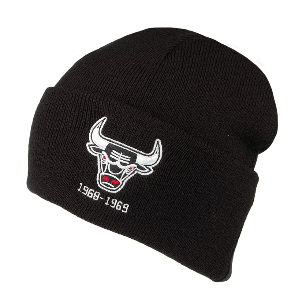 Mitchell & Ness Chicago Bulls Beanie Mütze NBA Team Logo Cuff Knit - Schwarz