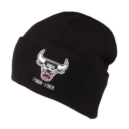 Mitchell & Ness Chicago Bulls Beanie Mütze NBA Team Logo Cuff Knit - Schwarz
