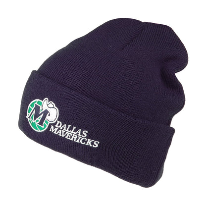Mitchell & Ness Dallas Mavericks Beanie Mütze NBA Team Logo Cuff Knit - Marineblau