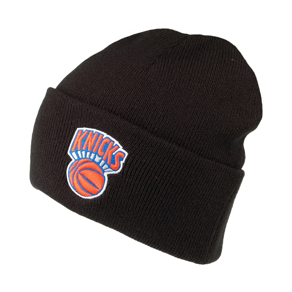 Mitchell & Ness New York Knicks Beanie Mütze NBA Team Logo Cuff Knit - Schwarz