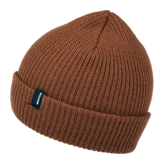 Brixton Heist Beanie Mütze mit Umschlag - Karamell