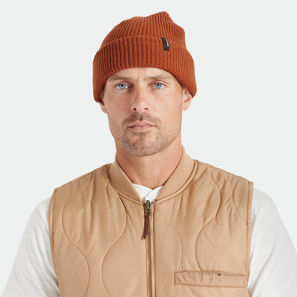 Brixton Heist Beanie Mütze mit Umschlag - Karamell