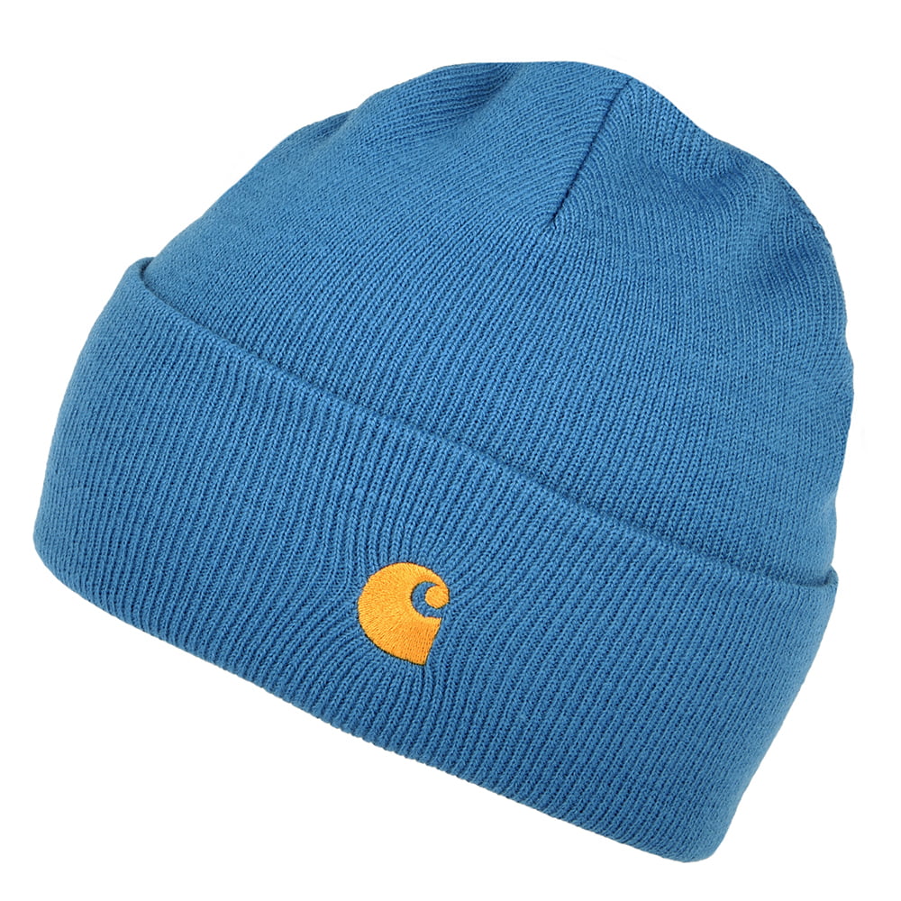 Carhartt WIP Chase Beanie Mütze mit Umschlag - Blau
