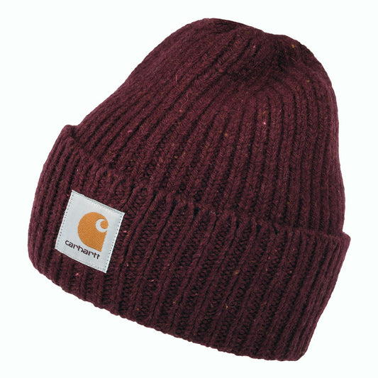 Carhartt WIP Anglistic Beanie Mütze - Weinrot