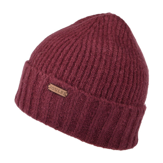 Joules Bamburgh Beanie Mütze - Tiefrot
