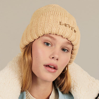 Levi's Lofty Turn Up Beanie Mütze - Sand