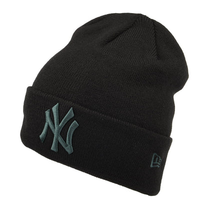 New Era New York Yankees Beanie Mütze - MLB League Essential Cuff Knit - Schwarz-Grün