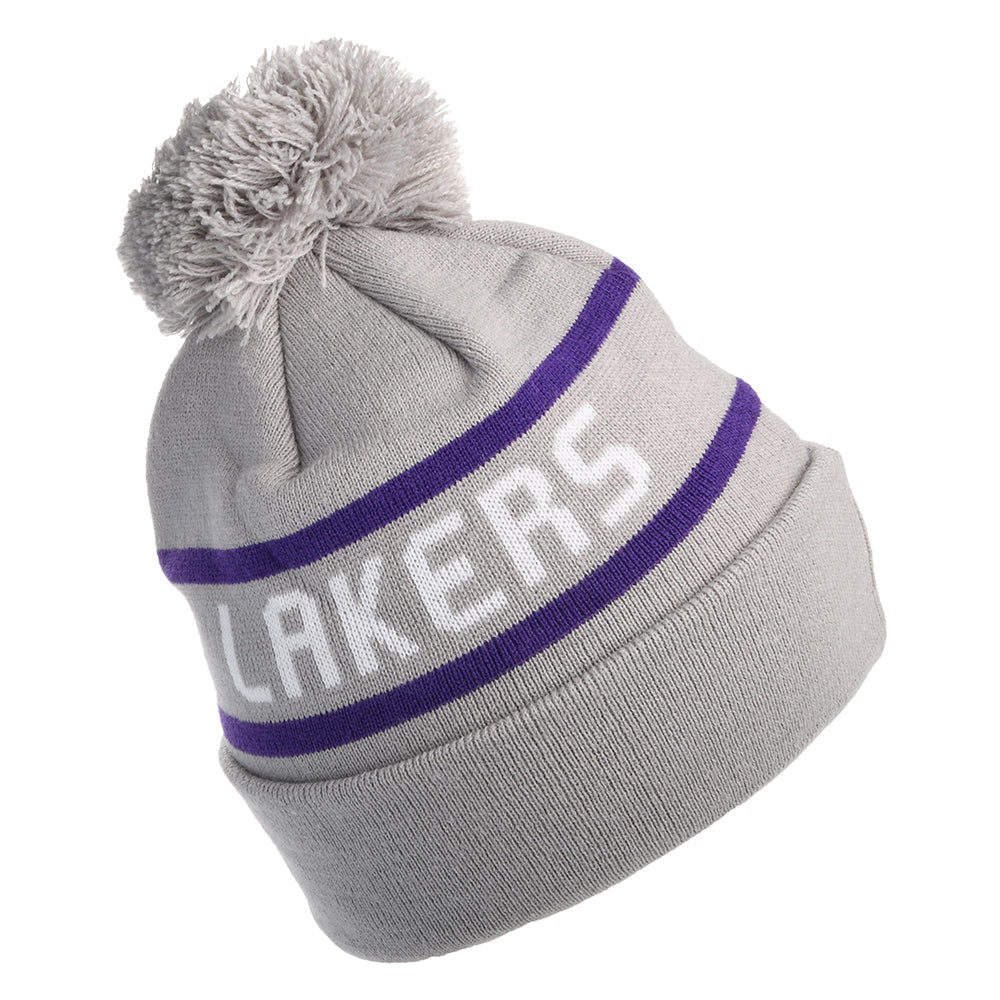 New Era L.A. Lakers Bommelmütze - NBA Jake Cuff Knit - Grau