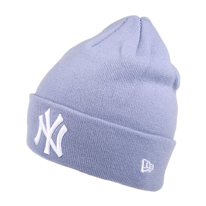 New Era Damen Cuff Knit New York Yankees Beanie Mütze - MLB Pop Base - Lavendel