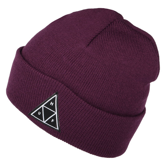 HUF Triple Triangle II Beanie Mütze - Aubergine