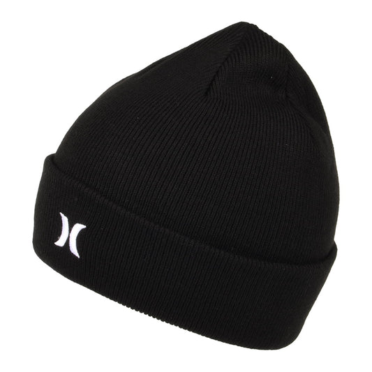 Hurley Icon mit Umschlag Beanie Mütze - Schwarz