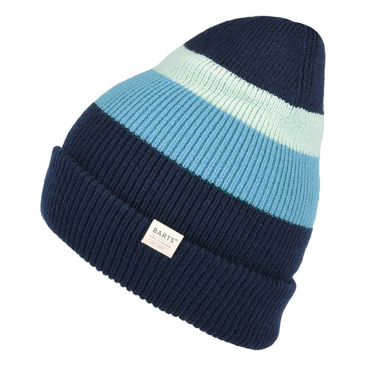 Barts Cowie Cuff Knit Beanie Mütze gestreift - Blau
