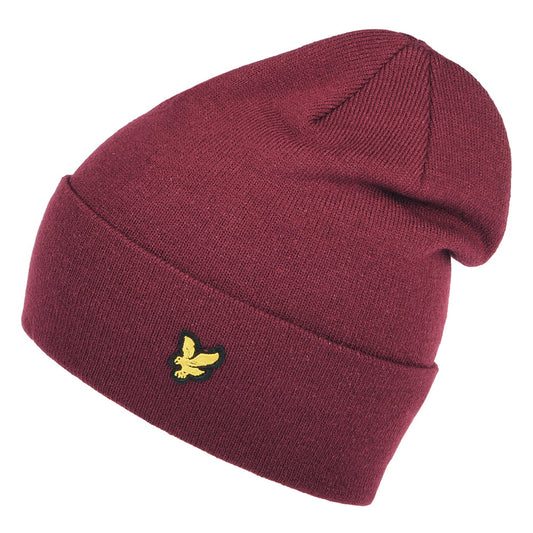 Lyle & Scott Basic Beanie Mütze - Burgunderrot