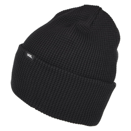 Vans Beanie Mütze im Waffelstrickmuster - Schwarz