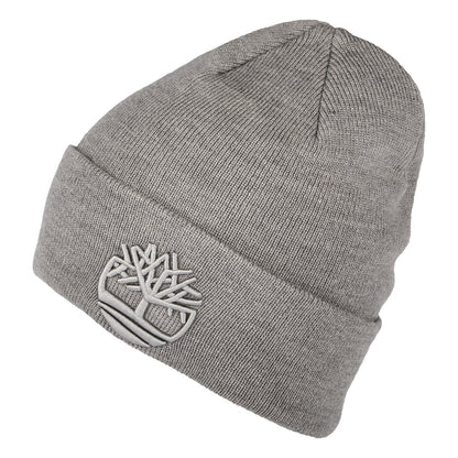 Timberland Tonal 3D Stickerei Beanie Mütze - Grau