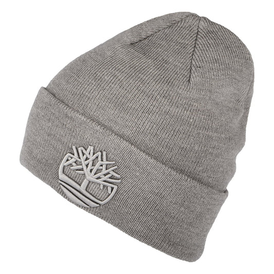 Timberland Tonal 3D Stickerei Beanie Mütze - Grau