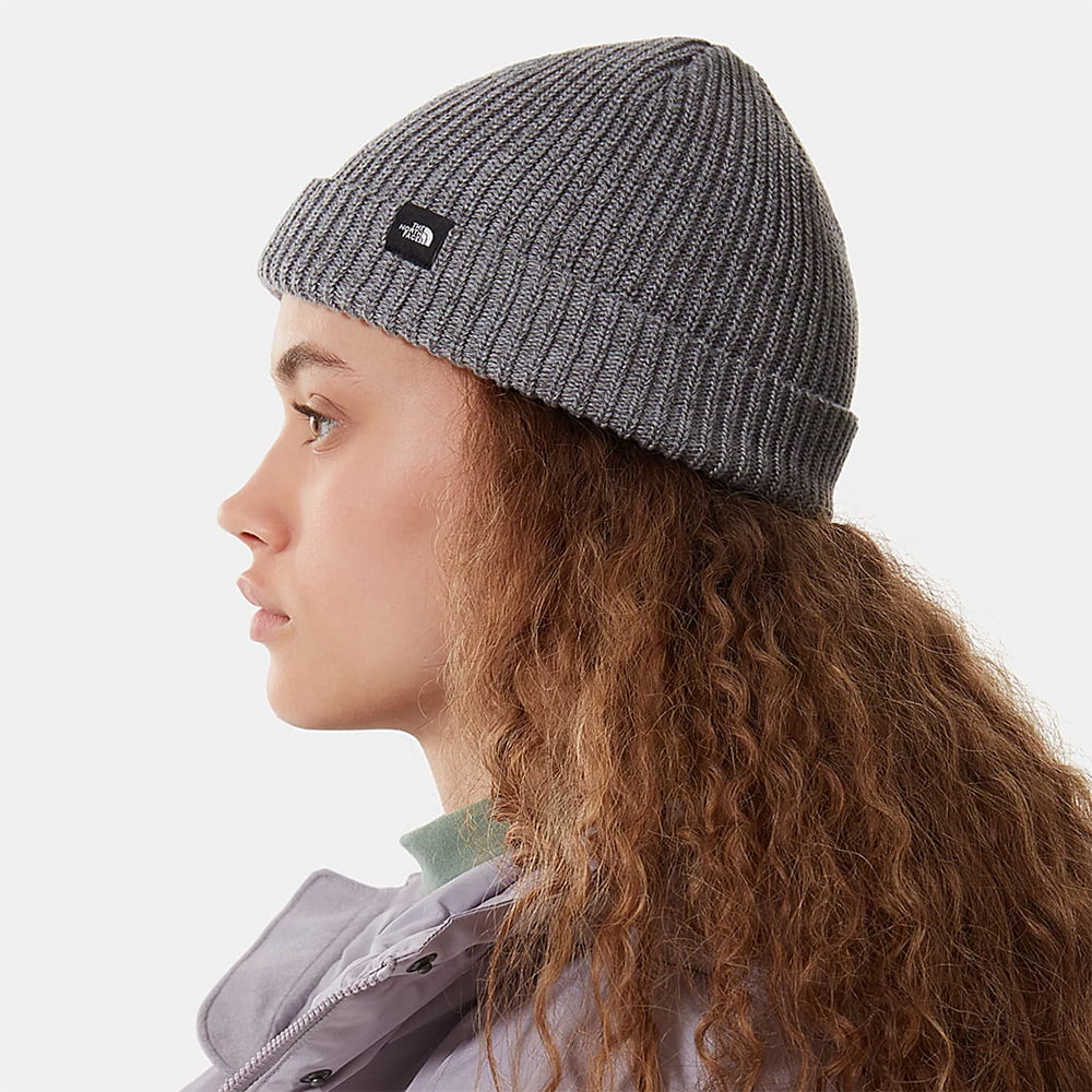 The North Face TNF Recycled Fisherman Beanie Mütze - Meliertes Grau