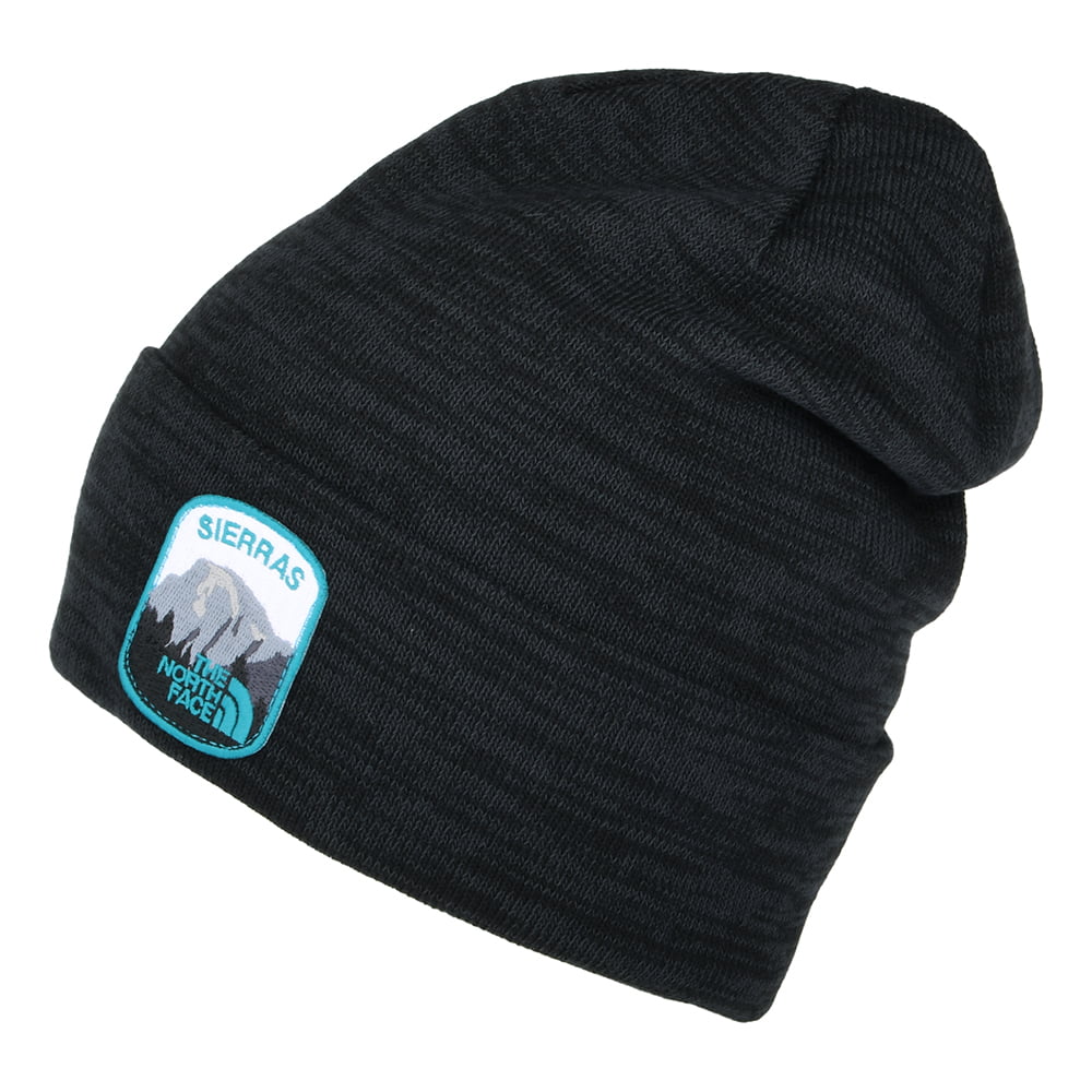 The North Face Embroidered Earthscape Beanie Mütze - Schwarz Meliert