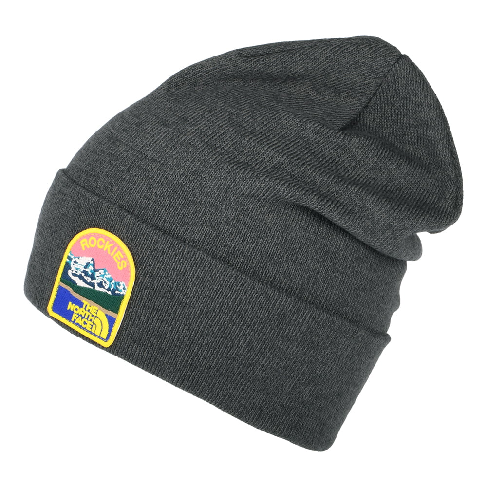 The North Face Embroidered Earthscape Beanie Mütze - Meliertes Dunkelgrau
