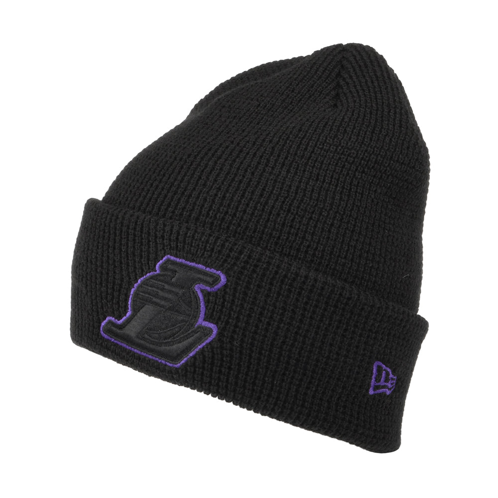 New Era mit Umschlag L.A. Lakers Beanie Mütze - NBA Pop Outline - Schwarz