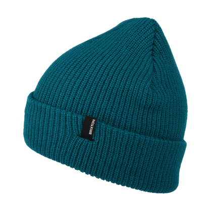 Brixton Heist Beanie Mütze mit Umschlag - Meerblau