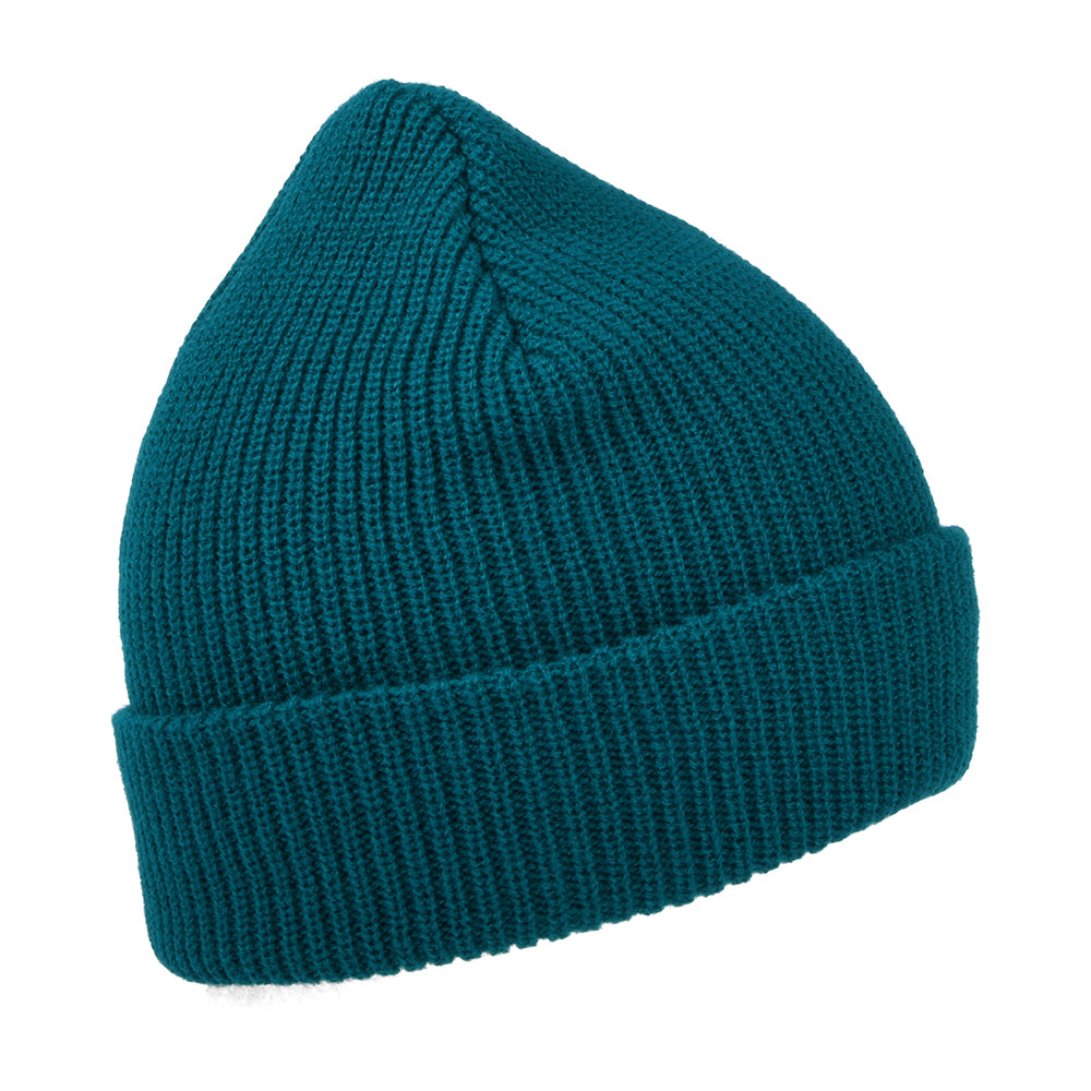 Brixton Heist Beanie Mütze mit Umschlag - Meerblau