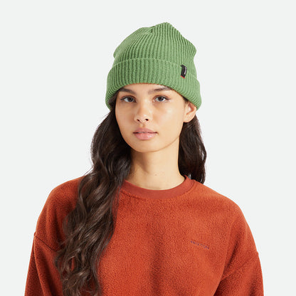 Brixton Heist Beanie Mütze mit Umschlag - Grün