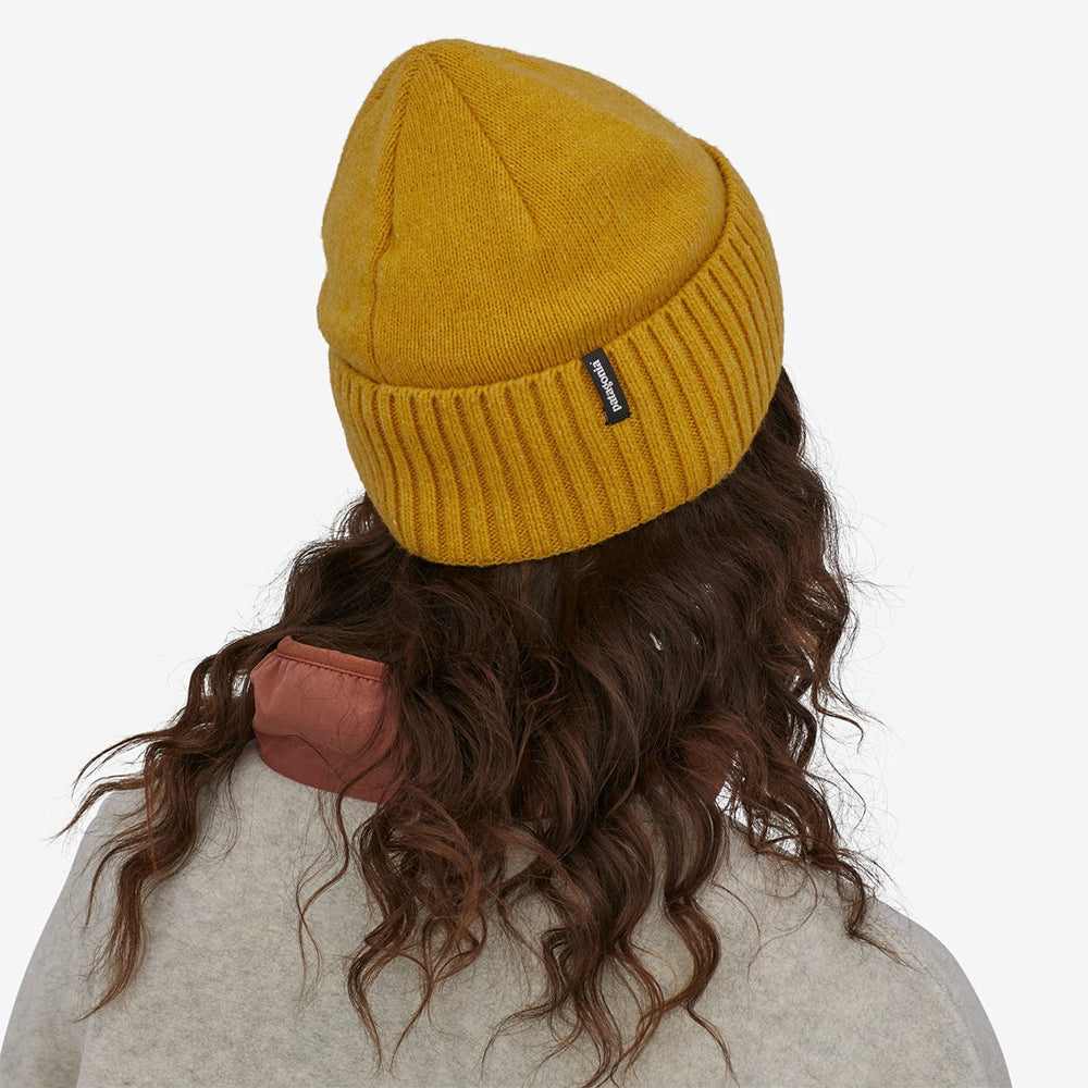 Patagonia Slow Going Patch Brodeo Beanie Mütze aus recycelter Wolle - Senfgelb