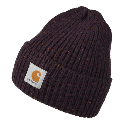 Carhartt WIP Anglistic Beanie Mütze - Dunkles Pflaume