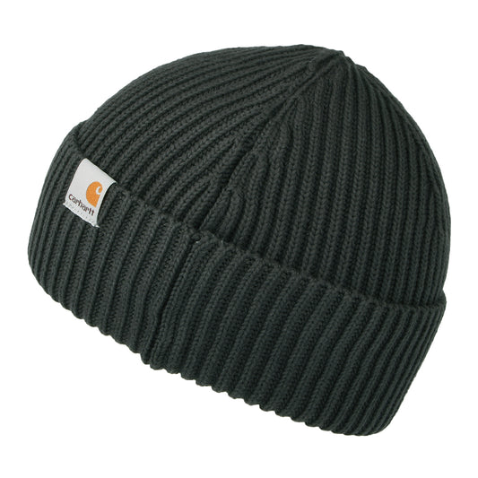 Carhartt WIP Burbank Fisherman Beanie Mütze aus organischer Baumwolle - Anthrazit
