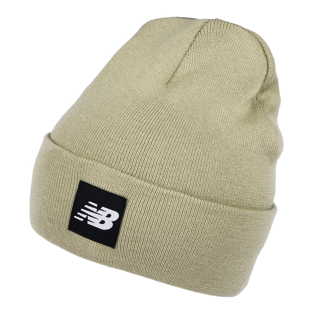 New Balance Flying NB Gestrickt mit Umschlag Beanie Mütze - Taupe