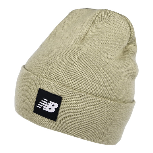 New Balance Flying NB Gestrickt mit Umschlag Beanie Mütze - Taupe