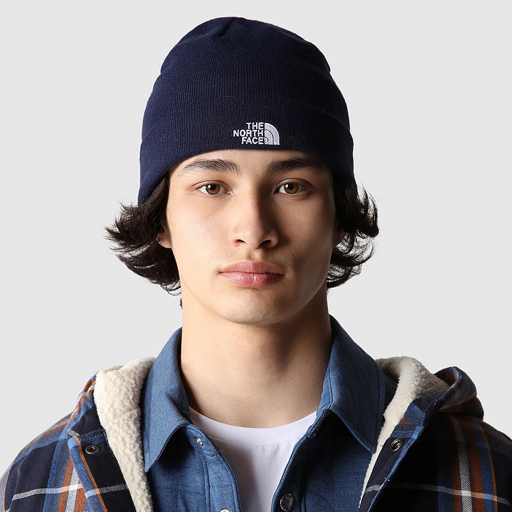 The North Face Norm kurze Beanie Mütze - Marineblau