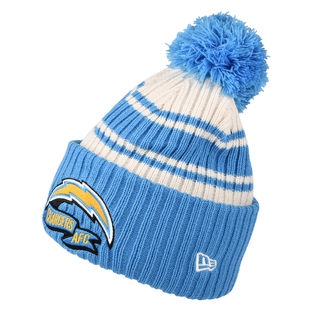 New Era Los Angeles Chargers Bommelmütze - NFL Sideline Sport Knit - Blau-Weiß