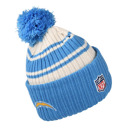 New Era Los Angeles Chargers Bommelmütze - NFL Sideline Sport Knit - Blau-Weiß