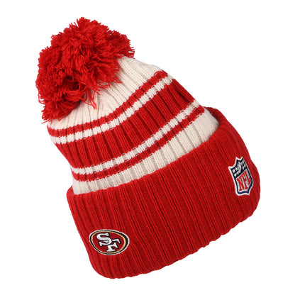 New Era San Francisco 49ers Bommelmütze - NFL Sideline Sport Knit - Rot-Weiß
