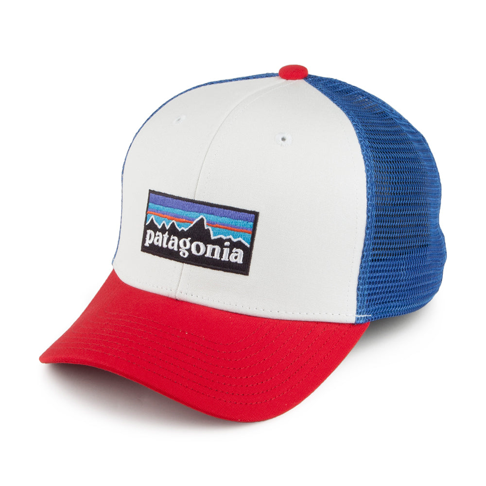 Patagonia Kinder Trucker Cap aus Bio-Baumwolle - Weiß-Rot