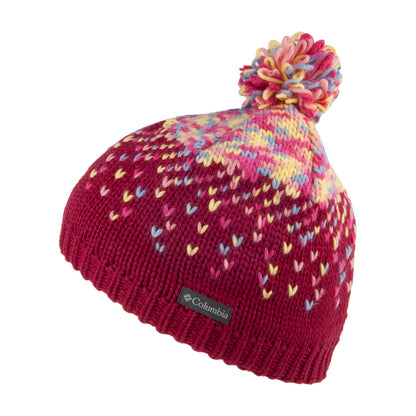Columbia Kinder Siberian Sky Beanie Mütze - Pink-Burgunderrot