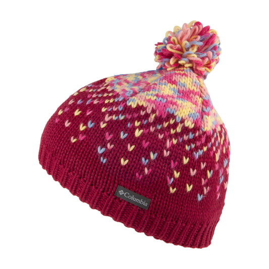 Columbia Kinder Siberian Sky Beanie Mütze - Pink-Burgunderrot