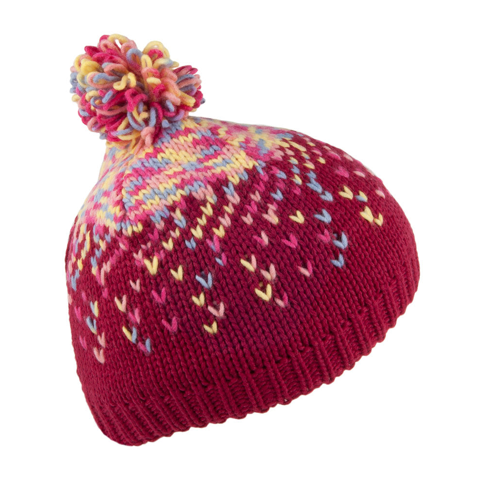 Columbia Kinder Siberian Sky Beanie Mütze - Pink-Burgunderrot