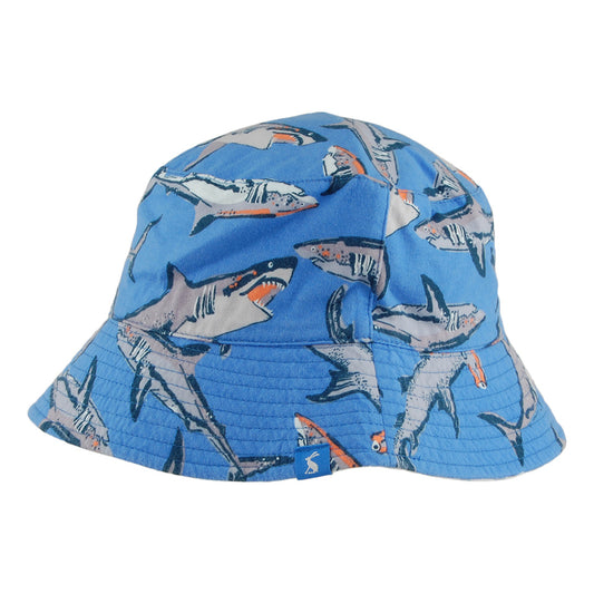 Joules Kinder Brit Sharks Wendbarer Fischerhut - Blau