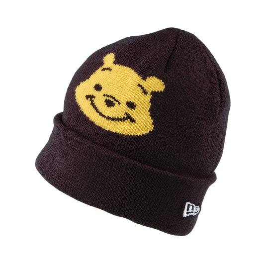 New Era Baby Disney Cuff Knit Winnie Pooh Beanie Mütze - Schwarz