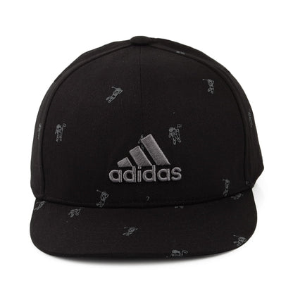 Adidas Kinder Branded Snapback Cap mit flachem Visier - Schwarz