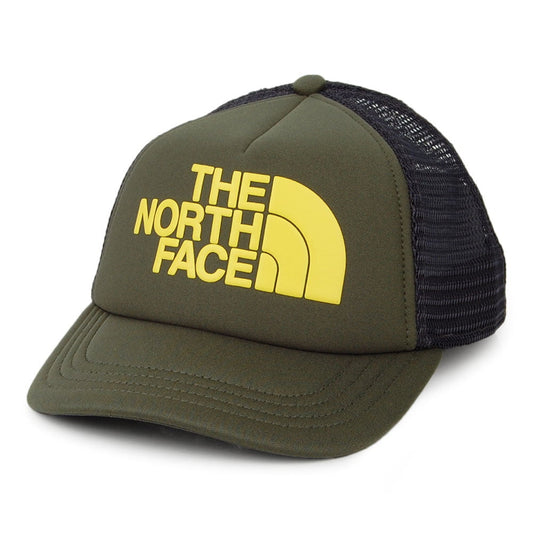 The North Face Kinder Logo Trucker Cap - Olivgrün-Gelb